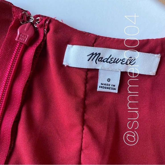 Like New Madewell Hazelwood Wrap Dress Dress Red 0 - Picture 4 of 11